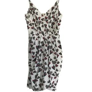 YUMI KIM Jayne Tulip Dress Heart Pattern Spaghetti Straps Womens Sz XS